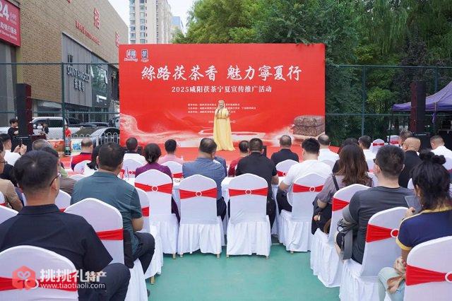图为2025年咸阳茯茶银川宣传推广展销活动现场