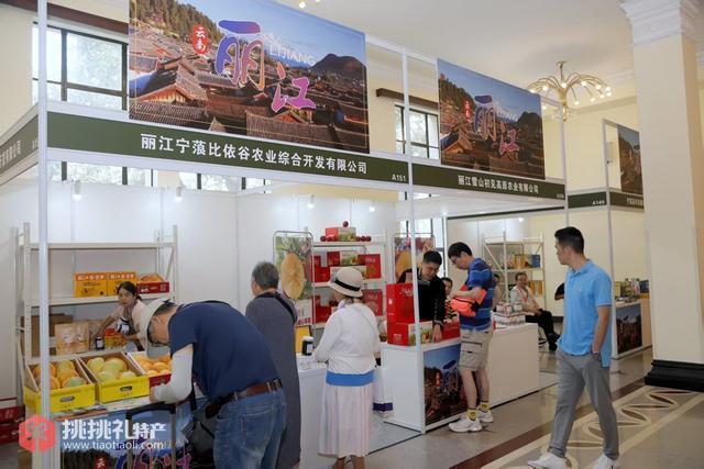 图为第8届上海市对口地区特色商品展销会丽江展区