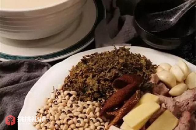 图为生态禾虫干眉豆汤