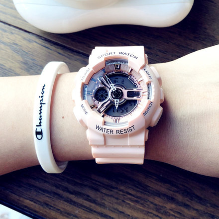 利比时LIBIS潮牌时尚电子手表送男女同学情侣款手表