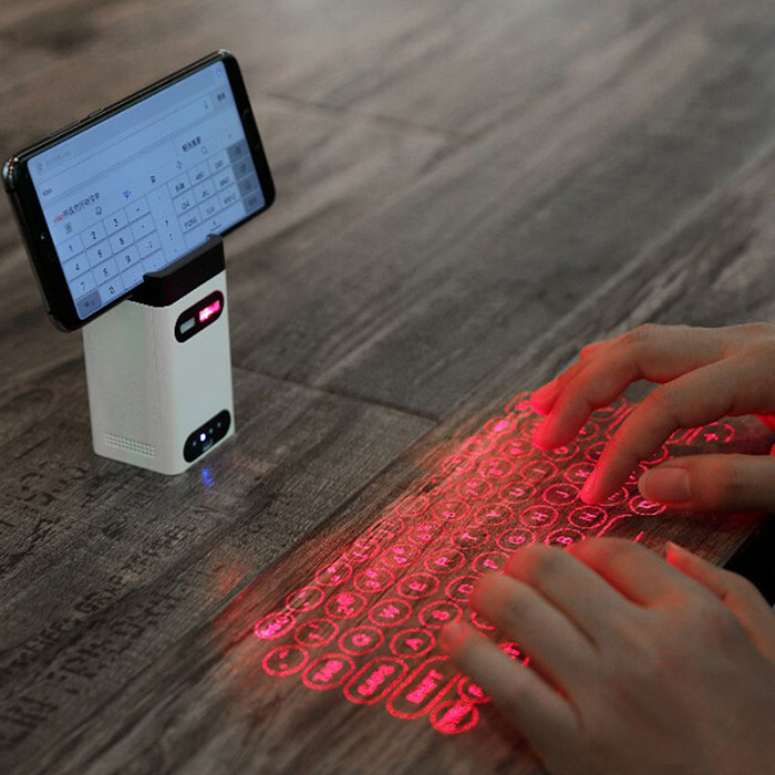 电脑手机通用蓝牙无线3d镭射激光投影虚拟键盘