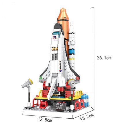 航天飞机火箭模型拼装积木儿童益智玩具礼物