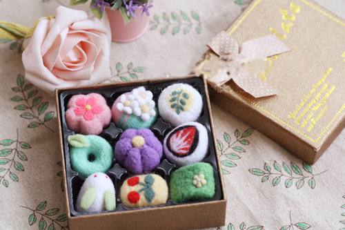 十款独一无二亲手做的礼物4：甜蜜点心饼干礼盒羊毛毡材料包