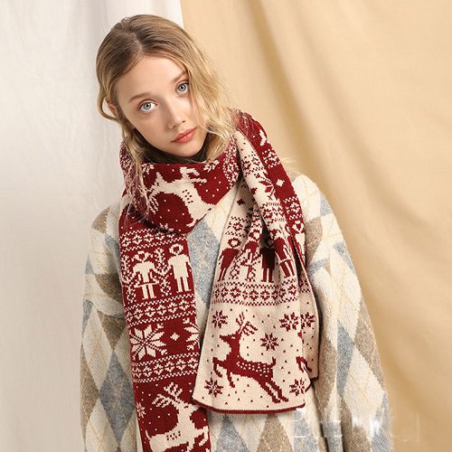 圣诞节最浪漫的礼物10-女生圣诞节麋鹿围巾