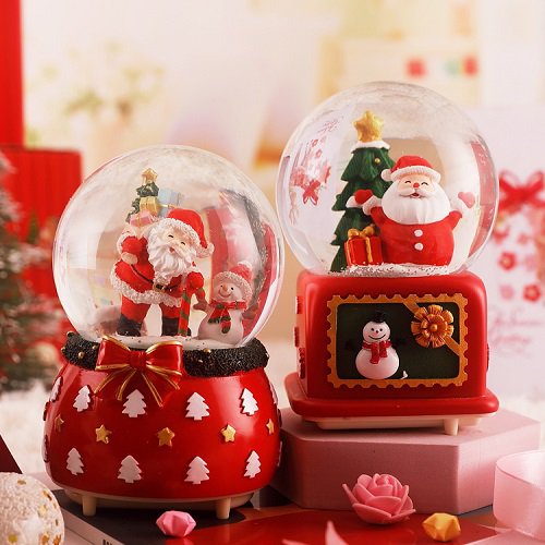 圣诞节礼物圣诞主题水晶球八音盒