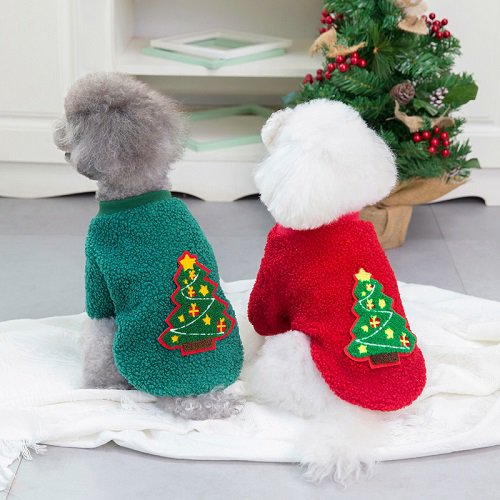 宠物猫狗新款衣服圣诞节可爱绒衣