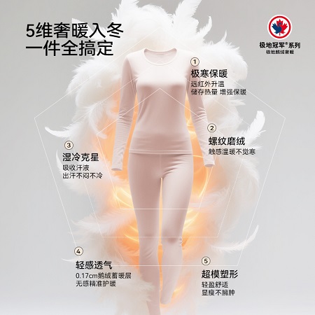 【娜扎同款加拿大鹅绒】保暖内衣情侣套装