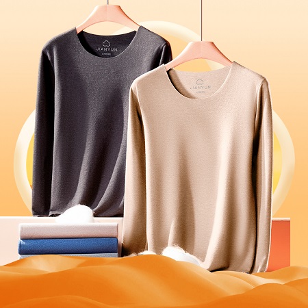 男女士无痕保暖内衣套装 羊毛蚕丝德绒加厚