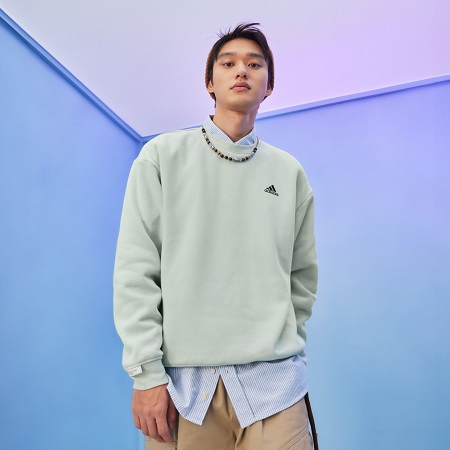 adidas阿迪达斯 情侣款加绒长袖卫衣